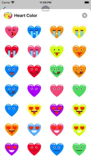 heart face multicolor stickers iphone bildschirmfoto 3
