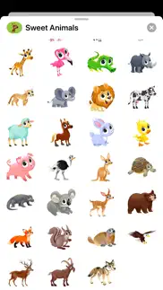 sweet animal cartoon stickers iphone capturas de pantalla 2