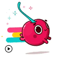 animated hot cherry sticker logo, reviews