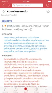 spanish thesaurus iPhone Captures Décran 2