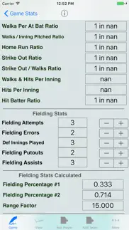 baseball player stats tracker iPhone Captures Décran 4