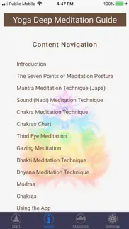 yoga deep meditation iPhone Captures Décran 4