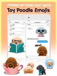 toy poodle dog emojis stickers ipad images 3