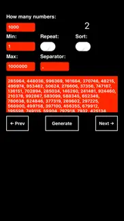 random number generator picker iPhone Captures Décran 2