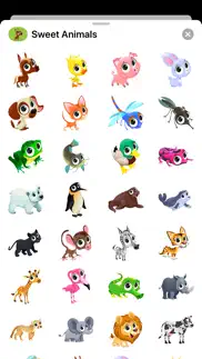 sweet animal cartoon stickers iphone resimleri 1