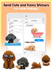 toy poodle dog emojis stickers ipad images 4