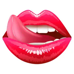 dirty emoji - sexy lips chat logo, reviews