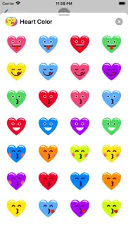 heart face multicolor stickers iphone bildschirmfoto 2
