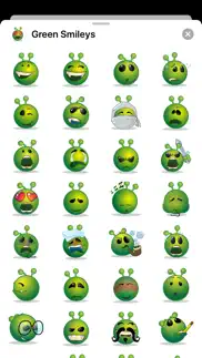 green smiley emoji stickers iPhone Captures Décran 1