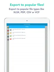 contacts to excel , pdf , csv ipad images 4