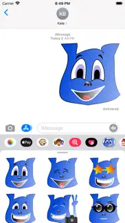 blue dog emoji stickers iphone resimleri 1
