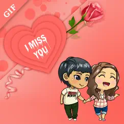 miss you gif - stickers logo, reviews