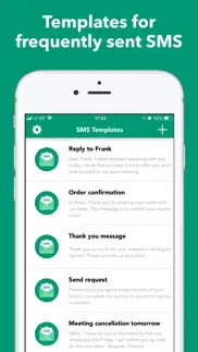 sms templates - text messages iPhone Captures Décran 1