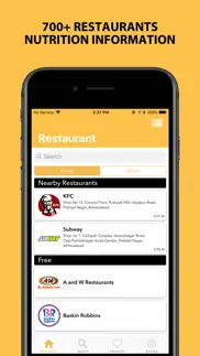 nutrismart - fast food tracker iphone images 1