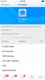 echofon pro for twitter iPhone Captures Décran 4