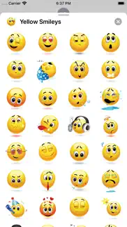 yellow smiley emoji stickers iphone capturas de pantalla 1