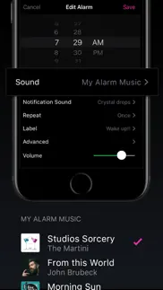 wecker mit musik - aufwachen iphone bildschirmfoto 4