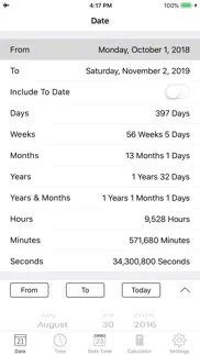 date and time calculator iphone capturas de pantalla 1