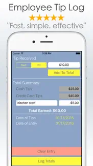 tipme - employee tip tracking iphone images 2