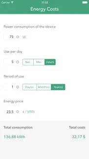 energy costs calculator iphone images 1