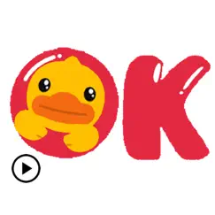animated cute duck sticker logo, reviews