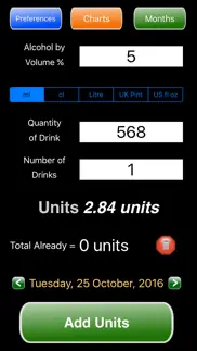 alcohol units calculator iPhone Captures Décran 1