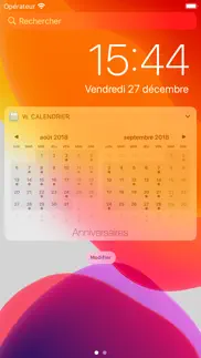 widget calendrier iPhone Captures Décran 2