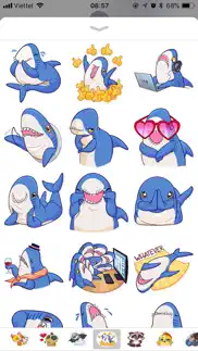 cute shark emoji funny sticker iphone images 1