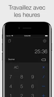 calculatrice à heures premium iPhone Captures Décran 1