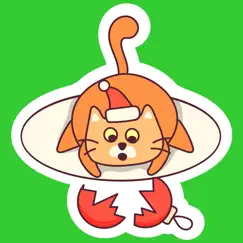 fat cat christmas stickers logo, reviews