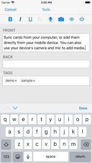 AnkiMobile Flashcards iphone bilder 2