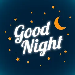 good night typography stickers logo, reviews