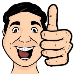 thumbs up cartoon emojis logo, reviews