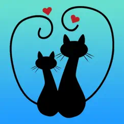 cute black cat stickers emoji logo, reviews