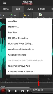wavepad music and audio editor iPhone Captures Décran 3