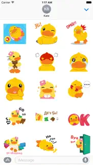 animated cute duck sticker iphone images 1