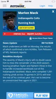 rotowire fantasy news center iphone images 2