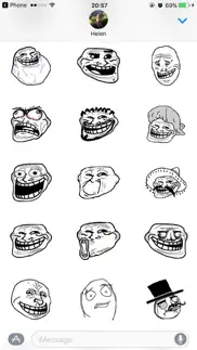 troll face rage stickers iPhone Captures Décran 3