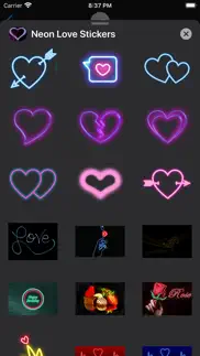 love heart neon stickers iphone resimleri 4