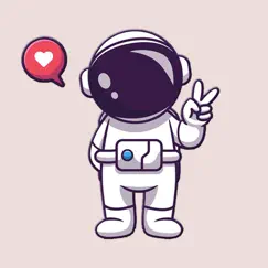 cute astronaut stickers logo, reviews