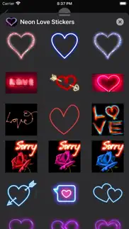 love heart neon stickers iphone images 3