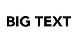 big text - display your text logo, reviews