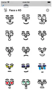 face x 40 stickers iphone images 2