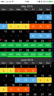 calendrier de travail iPhone Captures Décran 3
