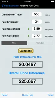 fuel calculator: mpg, l100k iphone images 3
