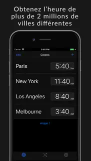 horloges mondiales iPhone Captures Décran 1