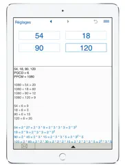 pgcd et de ppcm calculatrice iPad Captures Décran 3