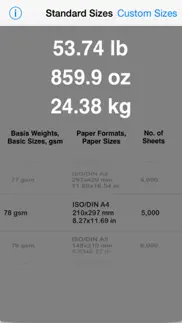 paper weight calculator iphone images 2