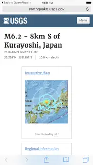 earthquake report iphone resimleri 4
