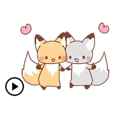 animated cute fox sticker logo, reviews